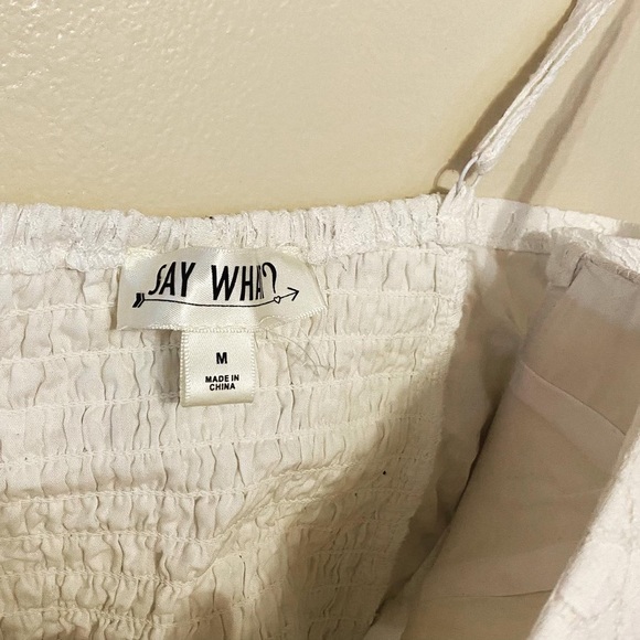 Say What? White lace bra size medium fits small - Picture 2 of 3